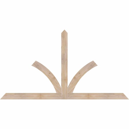 Ekena Millwork Richland Smooth Timber Gable Bracket, Douglas Fir, 72"W x 39"H x 1 1/2"D x 3 1/2"F, 13/12 Pitch GBW072X39X0204RIC00SDF